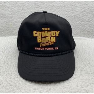 VTG Nissun Comedy Barn Theater Blockhead Snapback Hat Rope Black Pigeon Forge TN